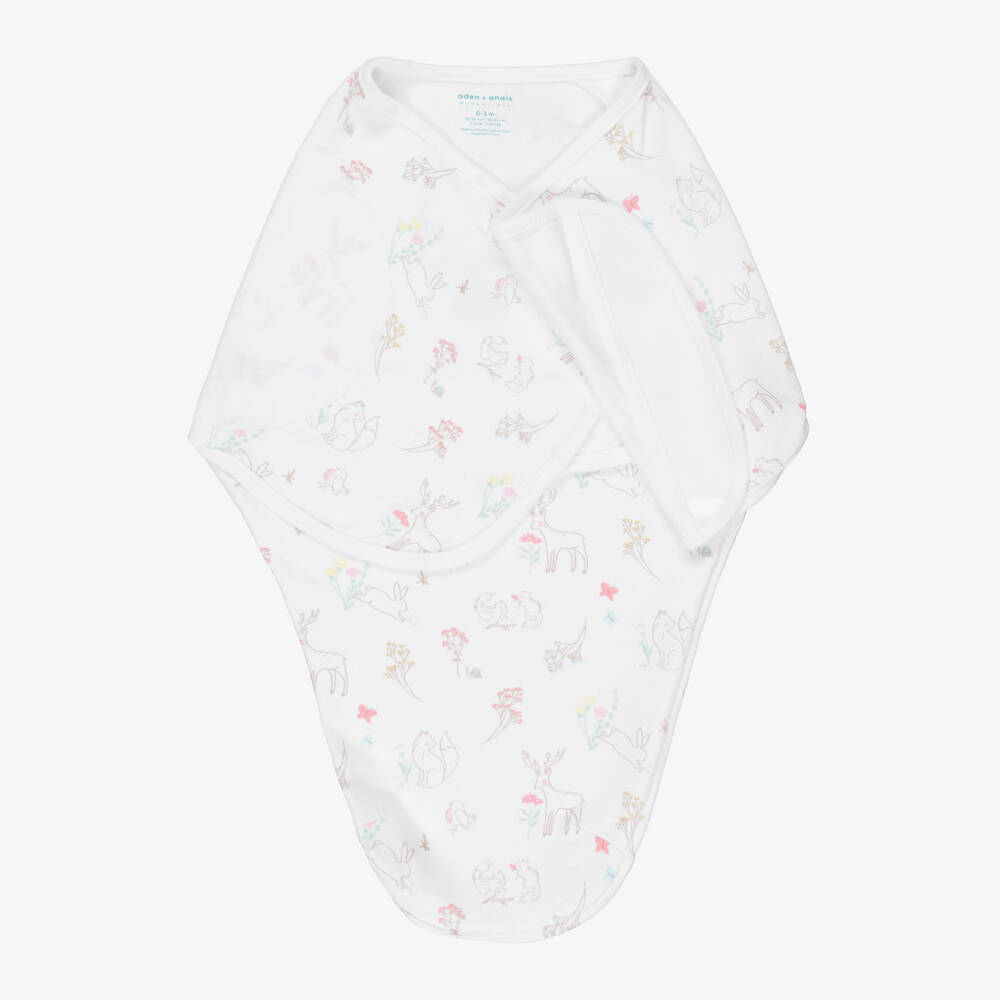 aden + anais-Pink Cotton Fairy Tale Flowers Wrap Swaddles (3 Pack) | Childrensalon