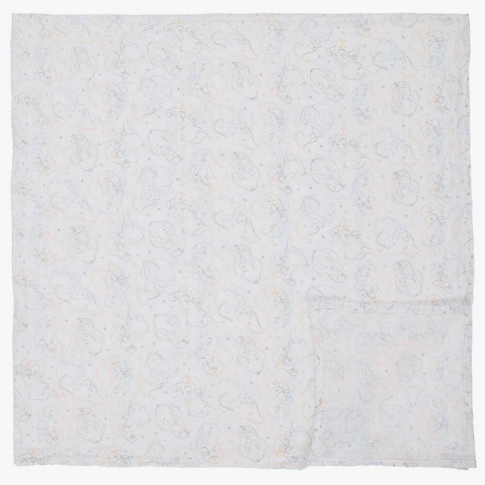 aden + anais-Белые хлопковые пеленки Disney (3шт.) | Childrensalon