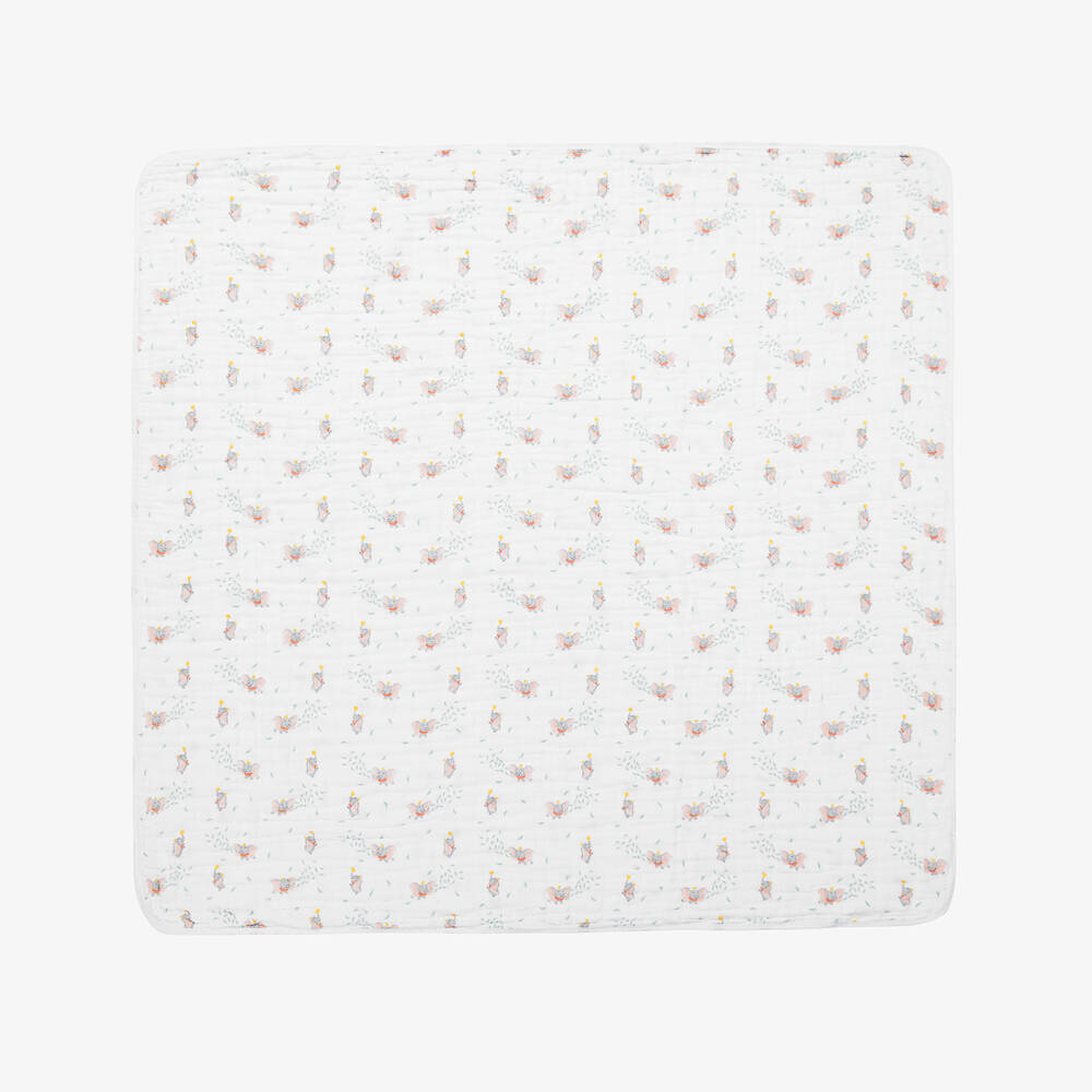 aden + anais-White Disney Muslin Blanket (112cm) | Childrensalon