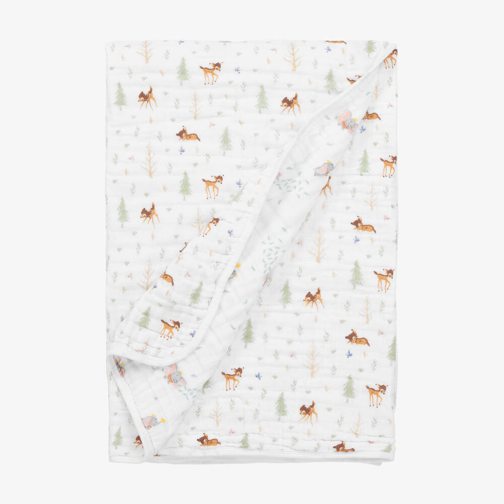 aden + anais-Белое одеяло из муслина Disney (112см) | Childrensalon