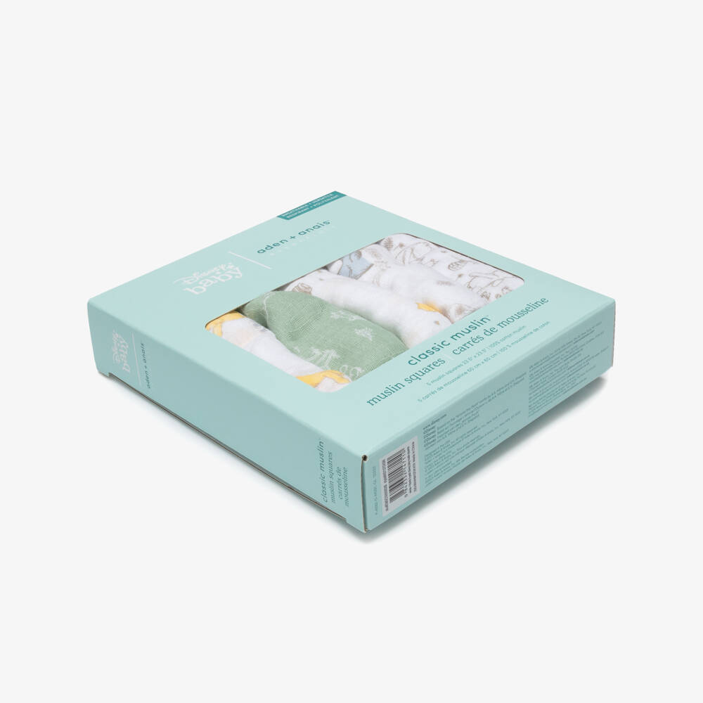 aden + anais-Муслиновые платки белые Disney Винни и друзья (5шт.) | Childrensalon