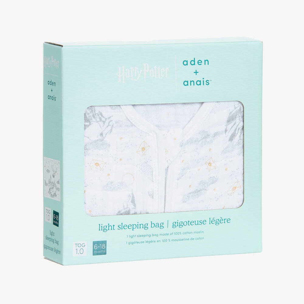 aden + anais-White Harry Potter Cotton Sleeping Bag | Childrensalon