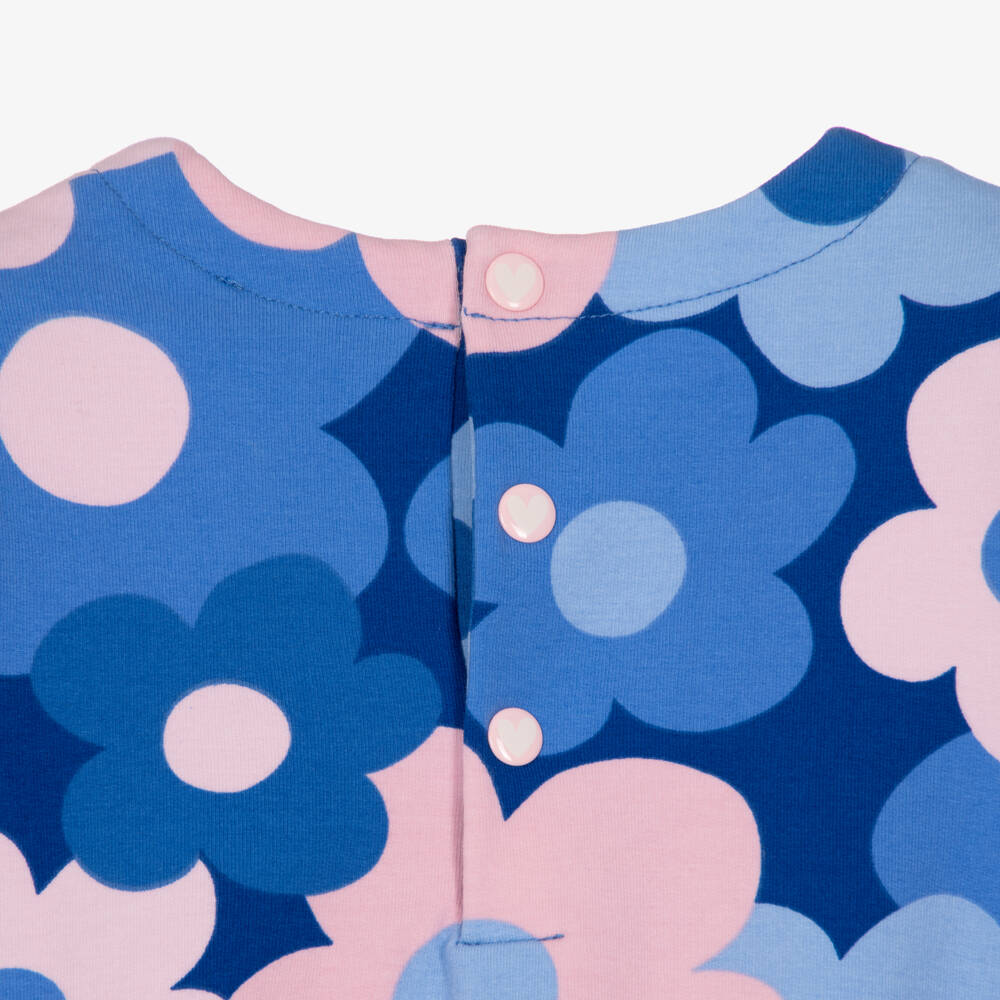 Agatha Ruiz de la Prada-Girls Blue & Pink Flower Print Dress Set | Childrensalon