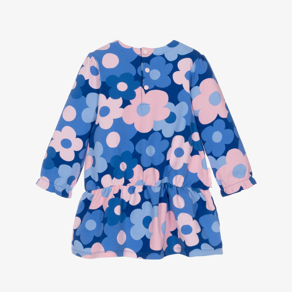Agatha Ruiz de la Prada-Girls Blue & Pink Flower Print Dress Set | Childrensalon