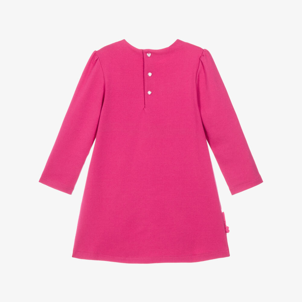 Agatha Ruiz de la Prada-Girls Bow Print Dress Set with Pink Tights | Childrensalon