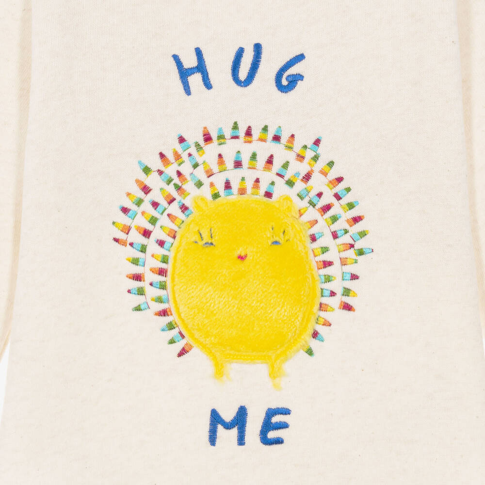 Agatha Ruiz de la Prada-Girls Cream Marl Hedgehog Sweatshirt | Childrensalon