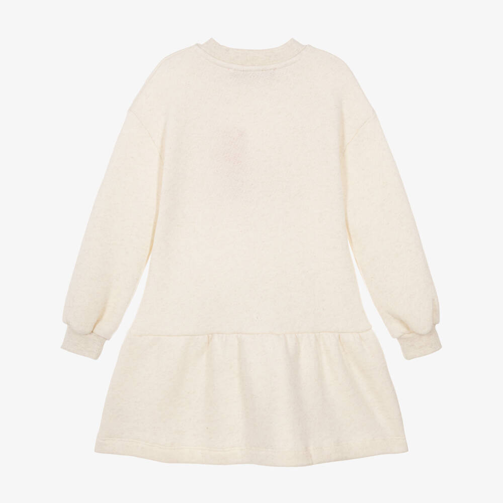 Agatha Ruiz de la Prada-Girls Cream Marl Sweatshirt Dress with Cherries | Childrensalon