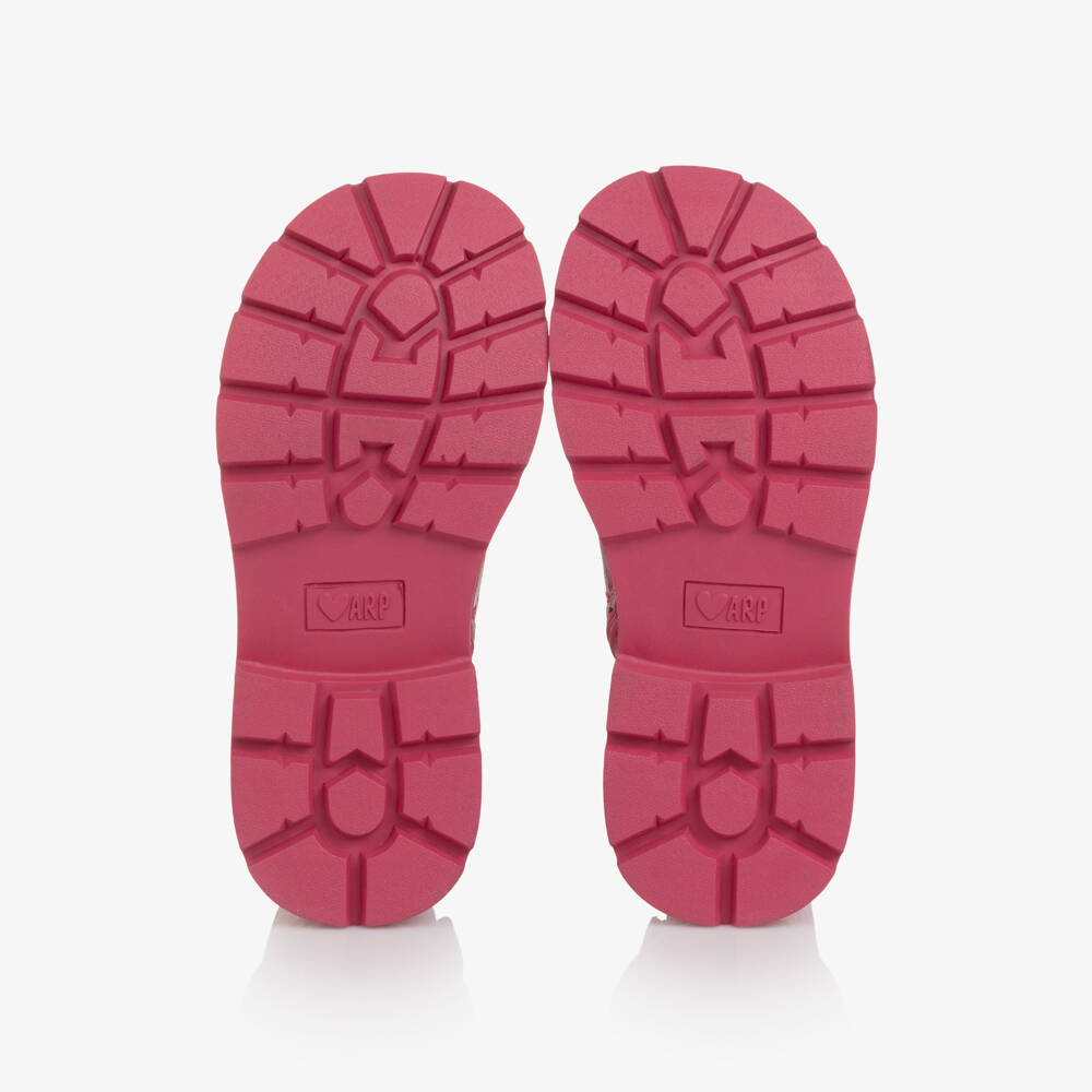 Agatha Ruiz de la Prada-Girls Glittery Pink Heart Ankle Boots | Childrensalon