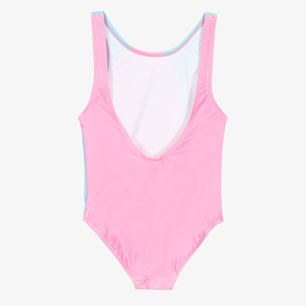Agatha Ruiz de la Prada-Girls Large Pink Heart Print Swimsuit | Childrensalon