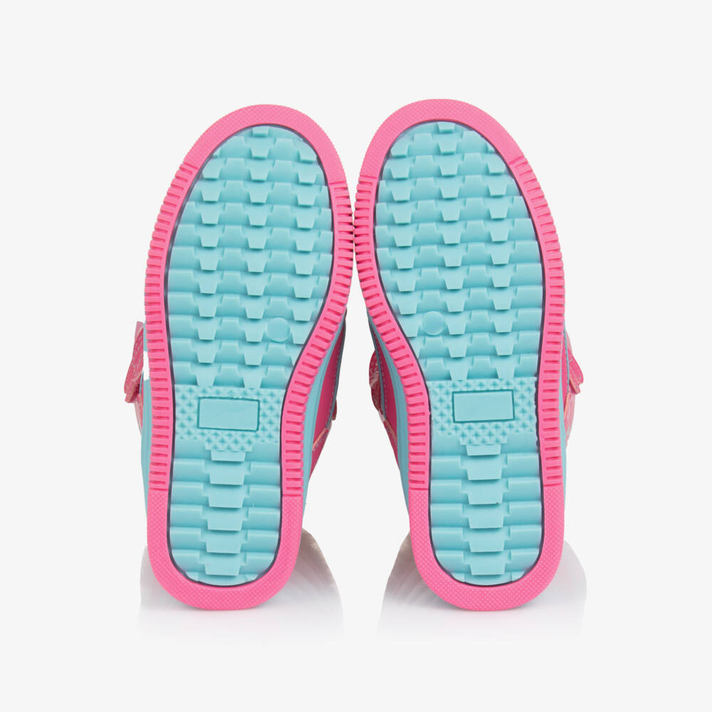 Agatha Ruiz de la Prada-Girls Metallic Pink Snow Boots with Faux Fur Lining | Childrensalon