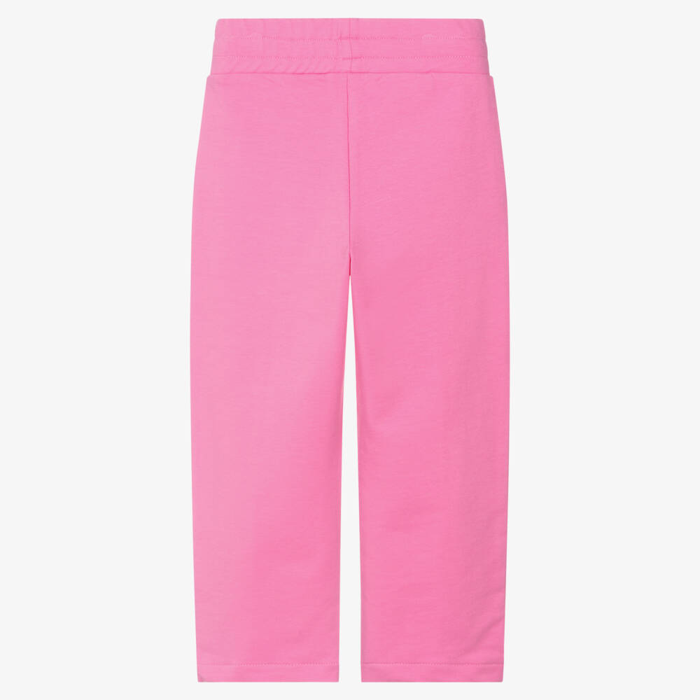 Agatha Ruiz de la Prada-Girls Pink Cotton Joggers with Front Seam | Childrensalon