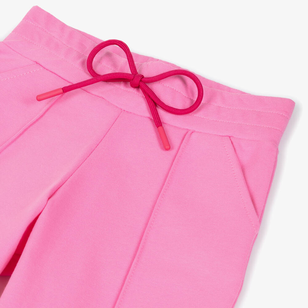 Agatha Ruiz de la Prada-Girls Pink Cotton Joggers with Front Seam | Childrensalon