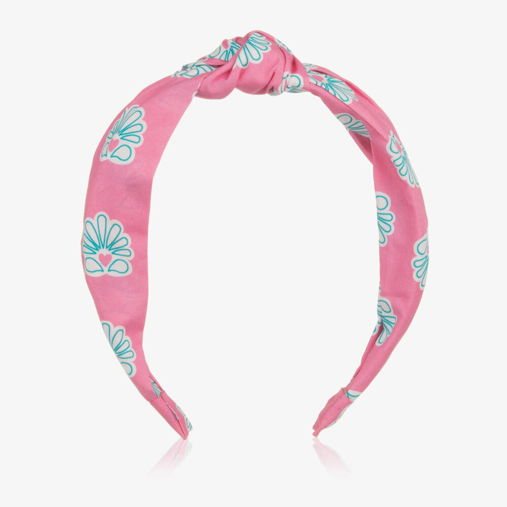 Agatha Ruiz de la Prada-Girls Pink & Green Floral Printed Hairband | Childrensalon