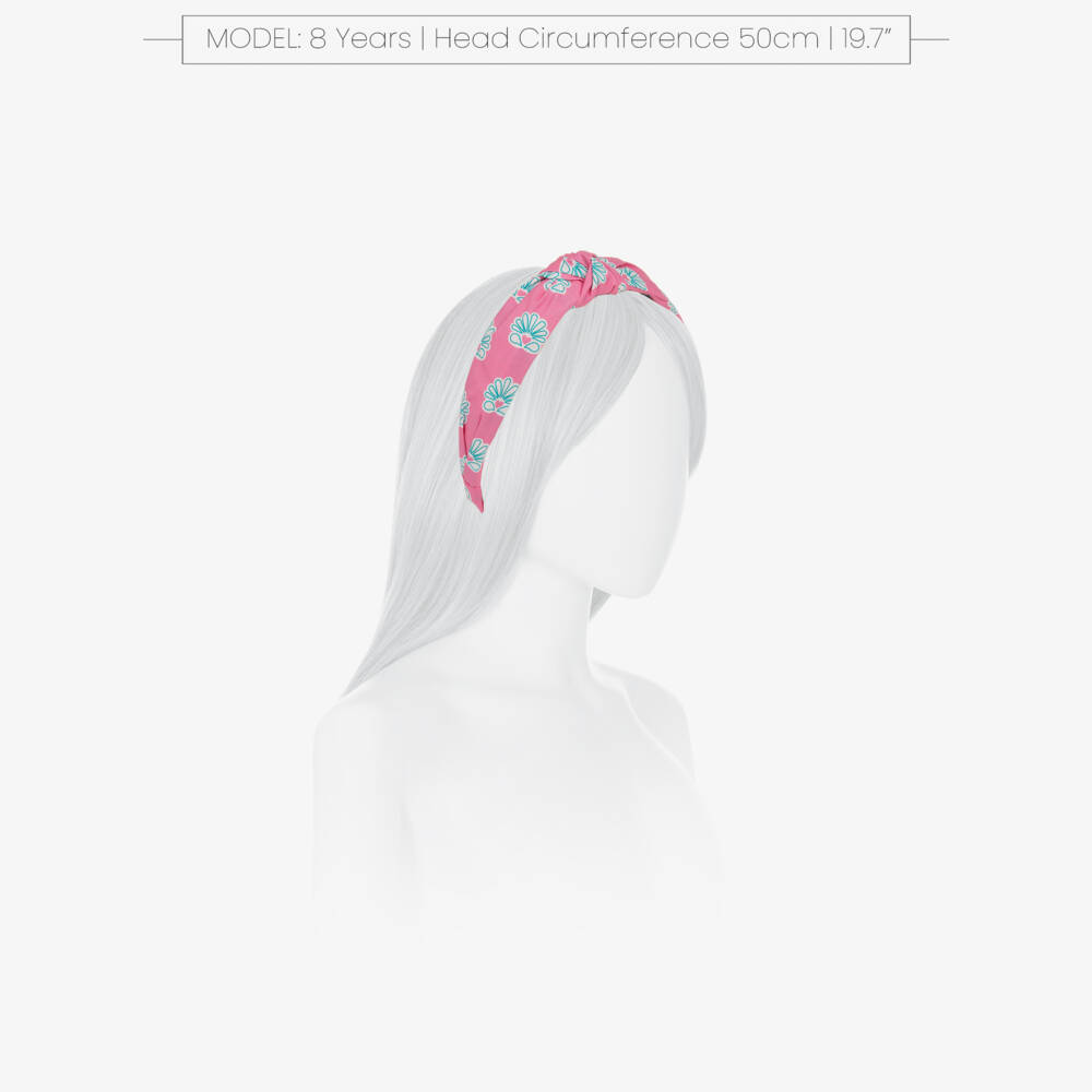 Agatha Ruiz de la Prada-Girls Pink & Green Floral Printed Hairband | Childrensalon