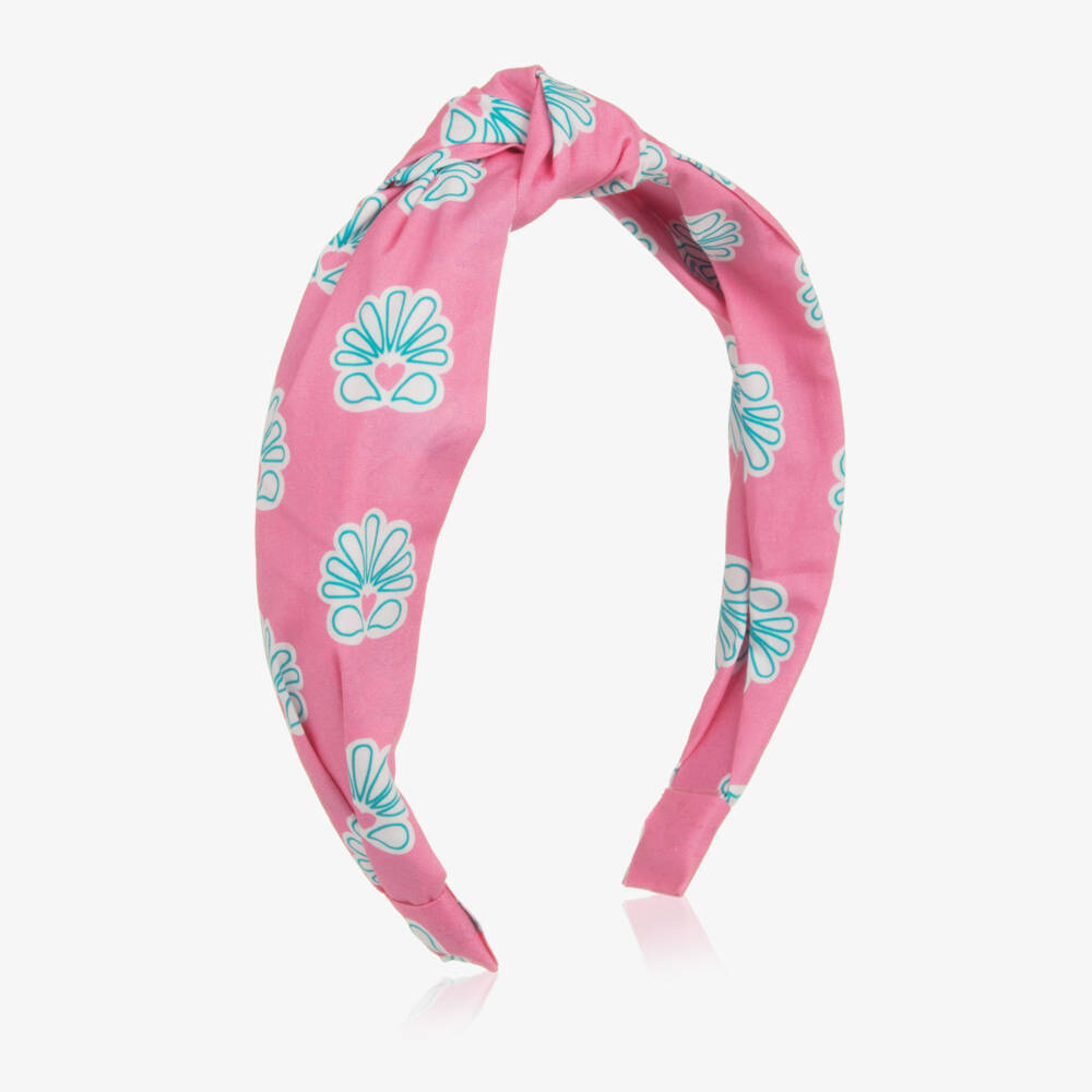Agatha Ruiz de la Prada-Girls Pink & Green Floral Printed Hairband | Childrensalon