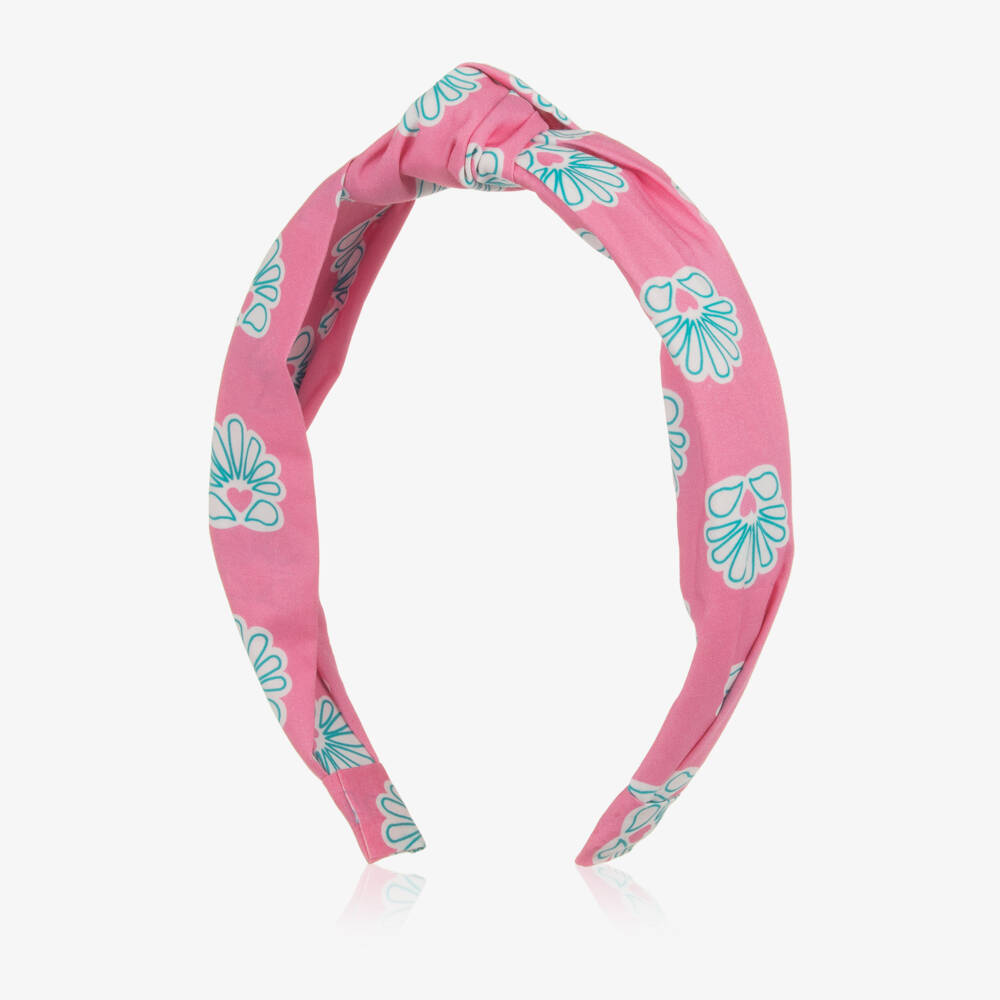 Agatha Ruiz de la Prada-Girls Pink & Green Floral Printed Hairband | Childrensalon