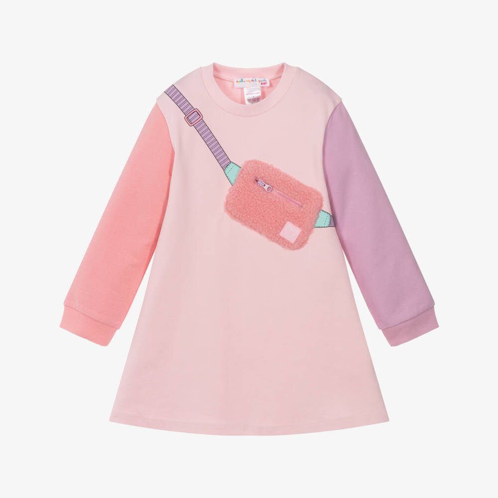 Agatha Ruiz de la Prada-طقم فستان وكولون بتصميم حقيبة لون زهري | Childrensalon