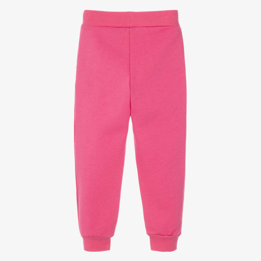 Agatha Ruiz de la Prada-Girls Pink Joggers with Logo Print | Childrensalon