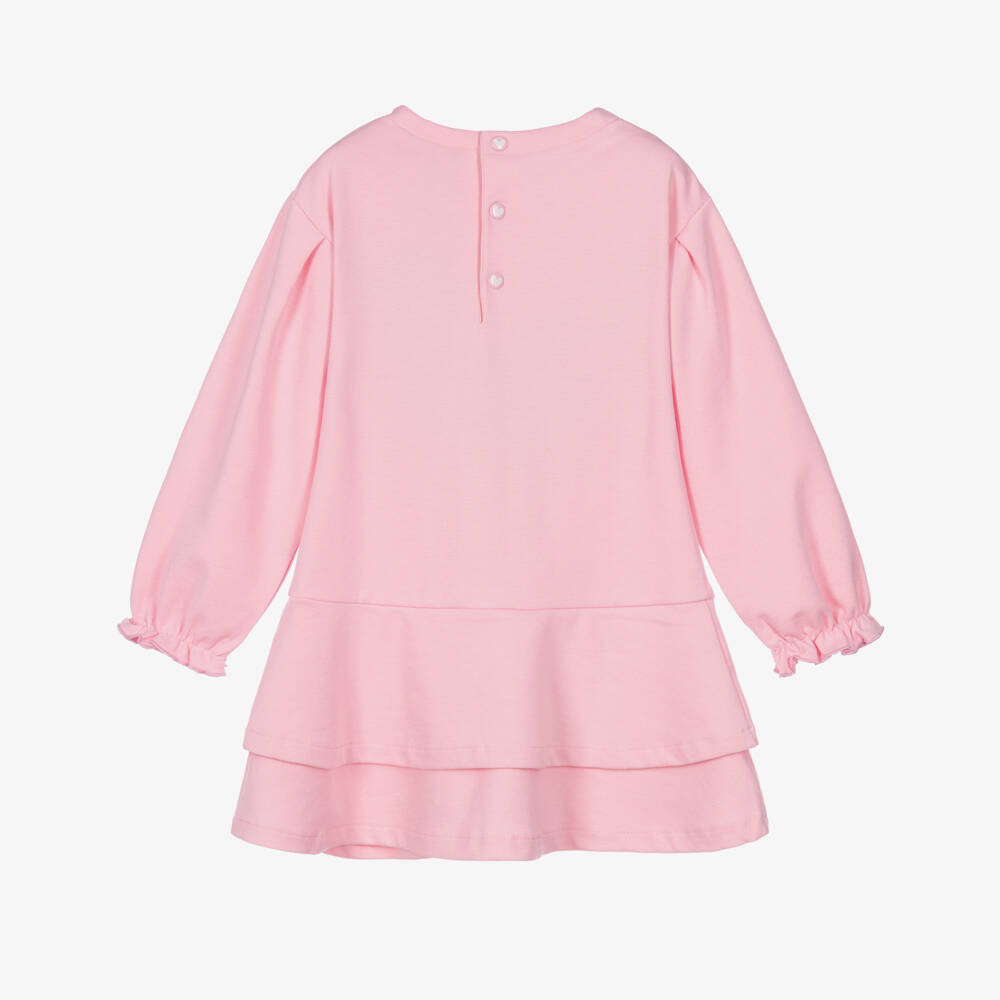 Agatha Ruiz de la Prada-Girls Pink Leopard Print Heart Dress Set | Childrensalon