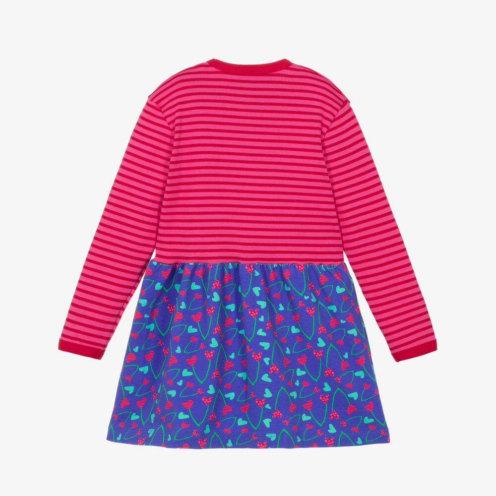 Agatha Ruiz de la Prada-Girls Pink Stripe Cherry Dress | Childrensalon