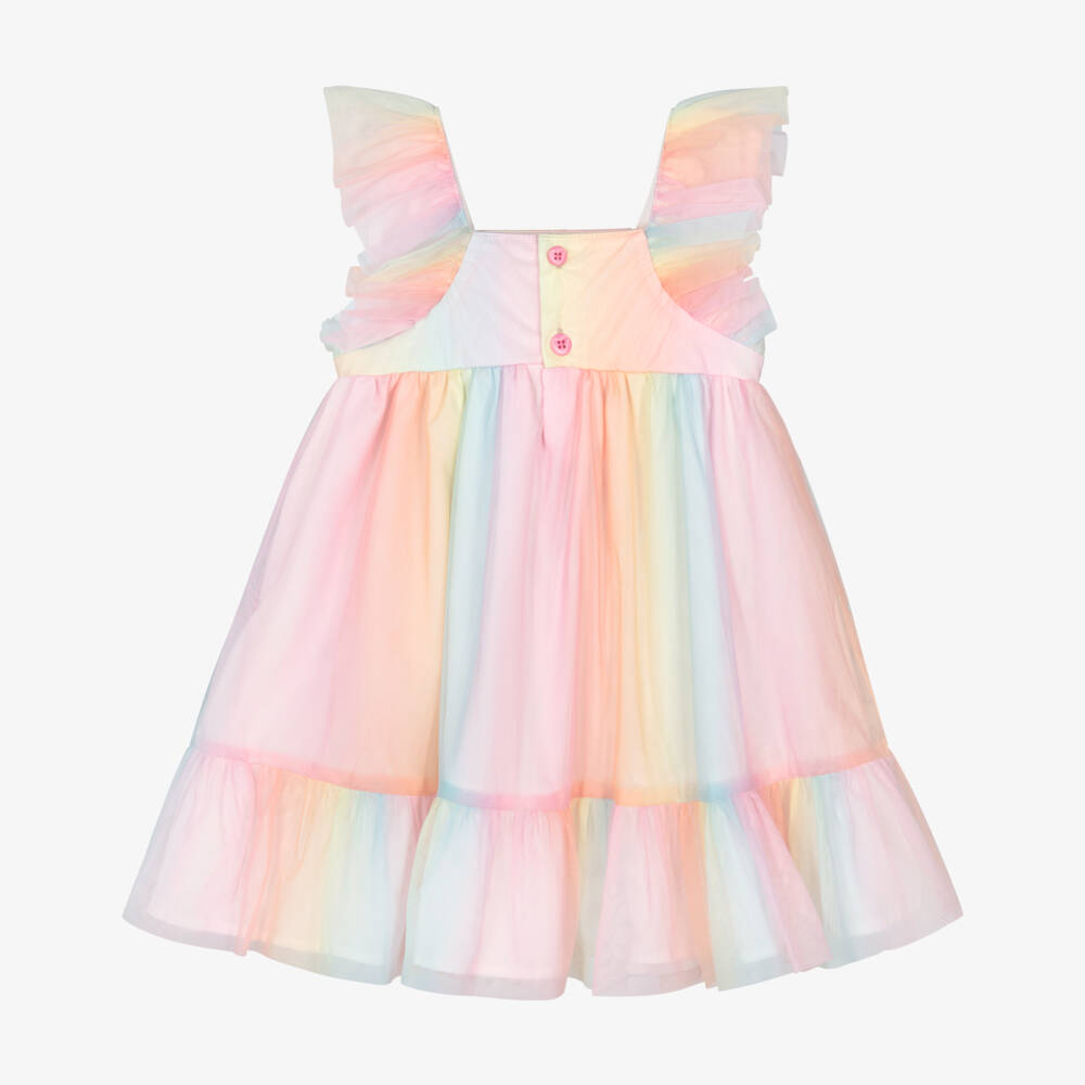 Agatha Ruiz de la Prada-Girls Rainbow-Coloured Tulle Dress | Childrensalon