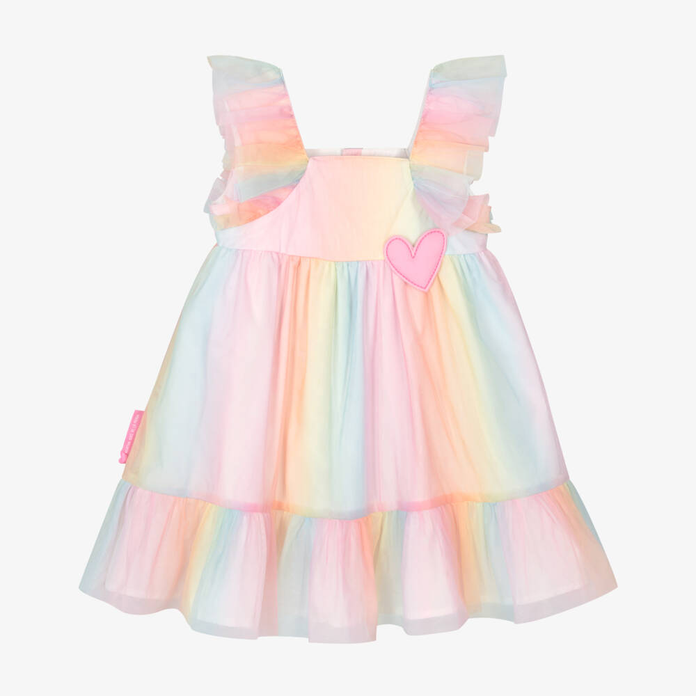 Agatha Ruiz de la Prada-Girls Rainbow-Coloured Tulle Dress | Childrensalon