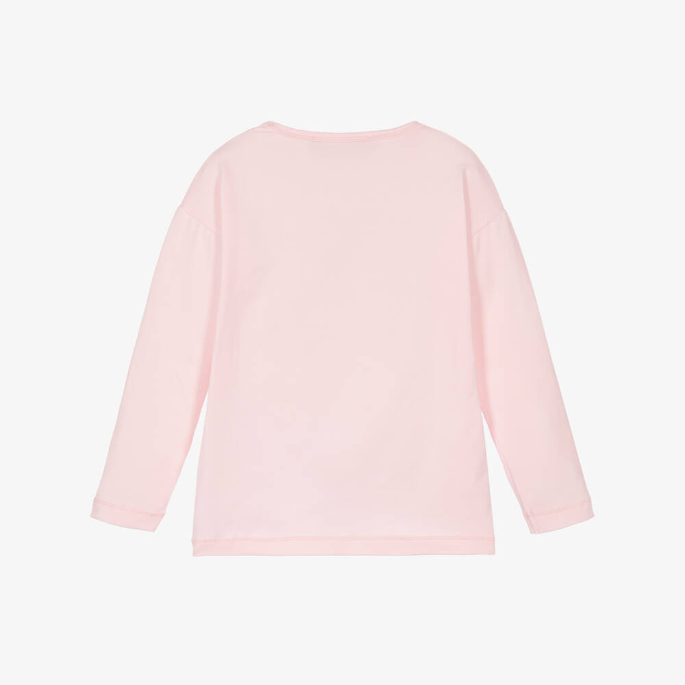 Agatha Ruiz de la Prada-Light Pink Rainbow Heart Top for Girls | Childrensalon
