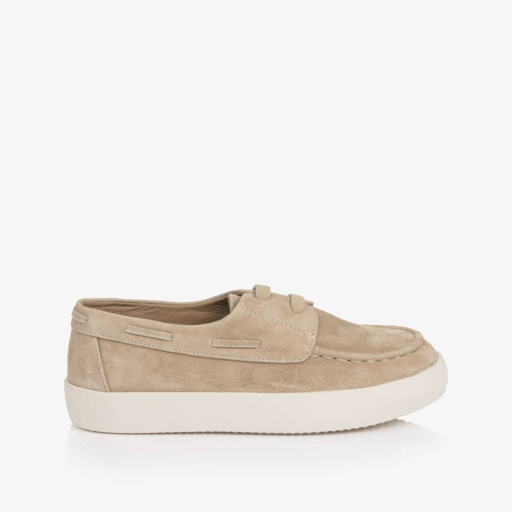 Age of Innocence-Boys Beige Suede Leather Shoes | Childrensalon