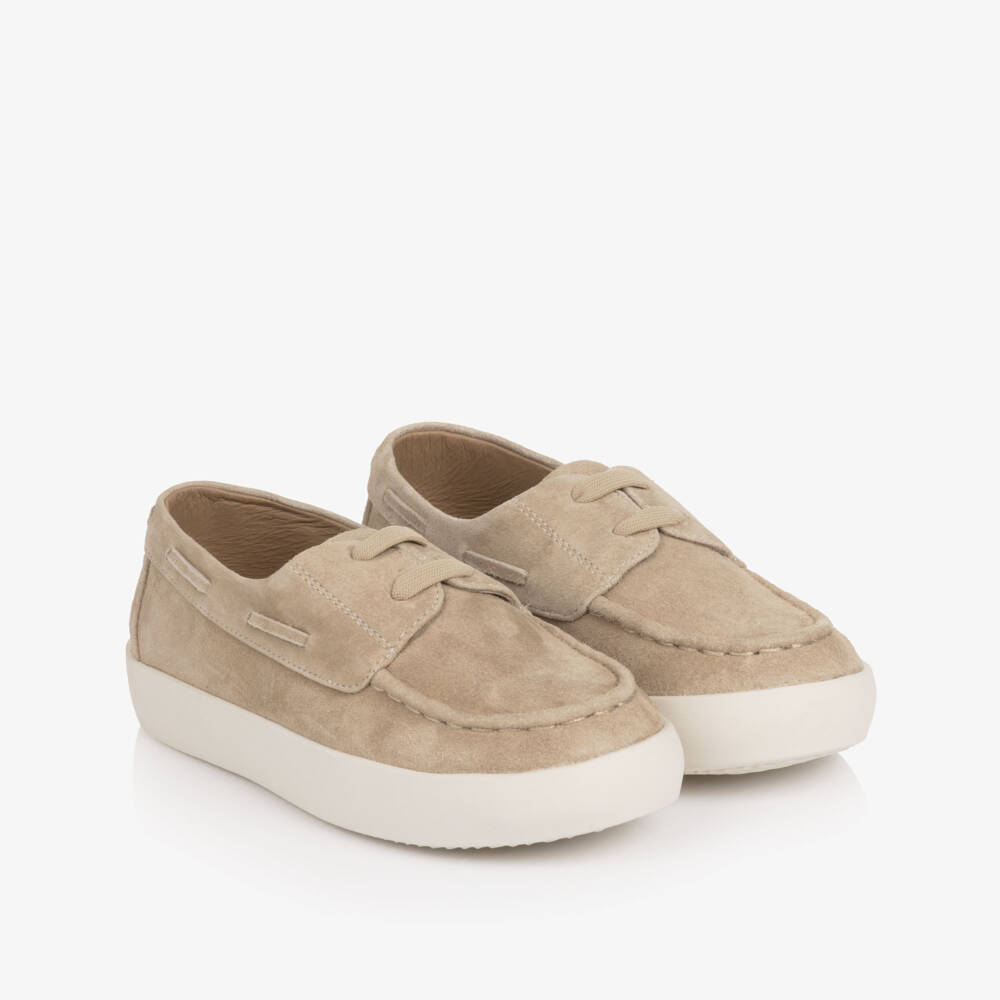 Age of Innocence-Boys Beige Suede Leather Shoes | Childrensalon