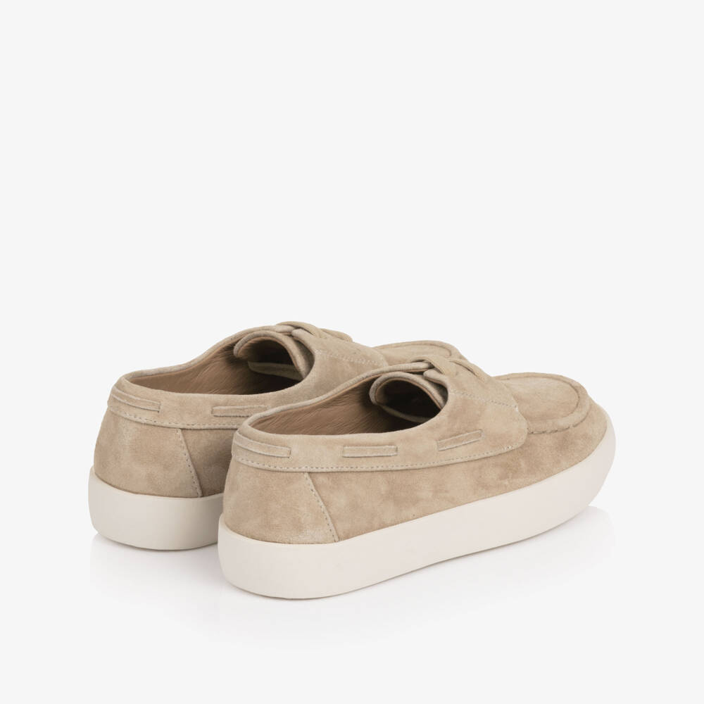 Age of Innocence-Boys Beige Suede Leather Shoes | Childrensalon