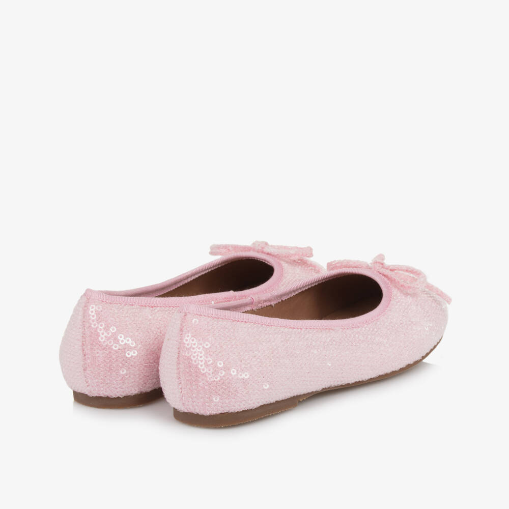 Age of Innocence-Girls Pink Sequin Ballerina Pumps | Childrensalon