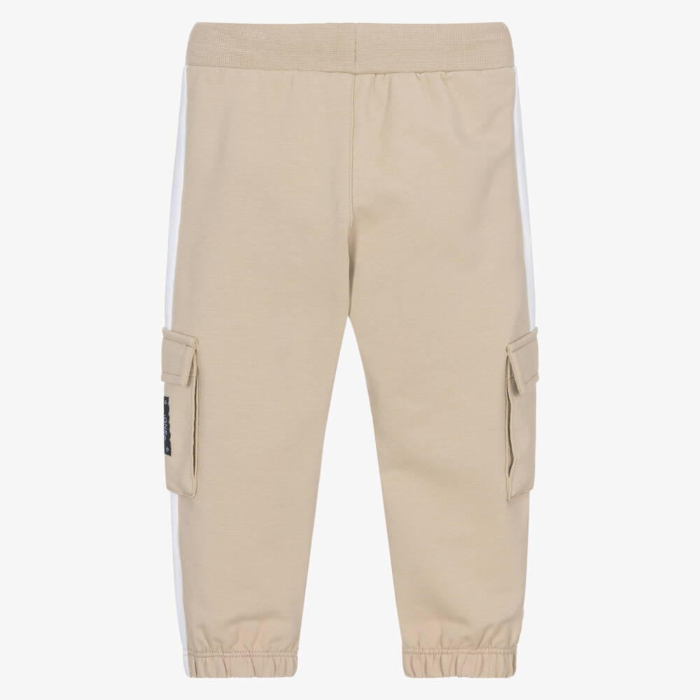 AIGNER-Baby Boys Beige Cotton Cargo Joggers | Childrensalon