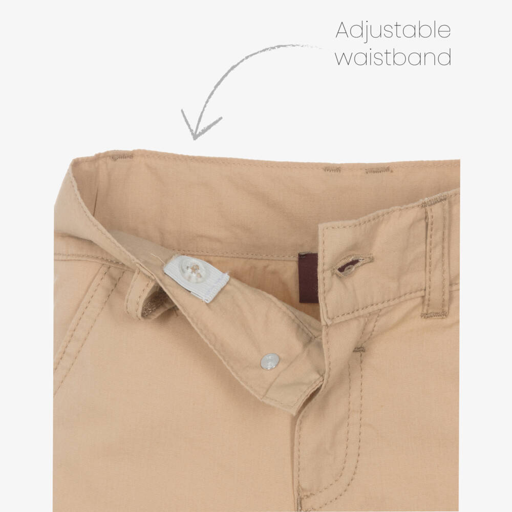 AIGNER-Baby Boys Beige Cotton Cargo Shorts | Childrensalon