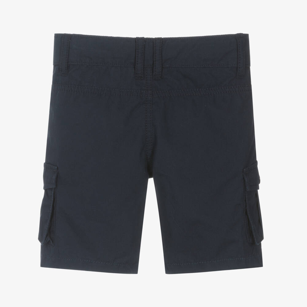 AIGNER-Baby Boys Blue Cotton Cargo Shorts | Childrensalon
