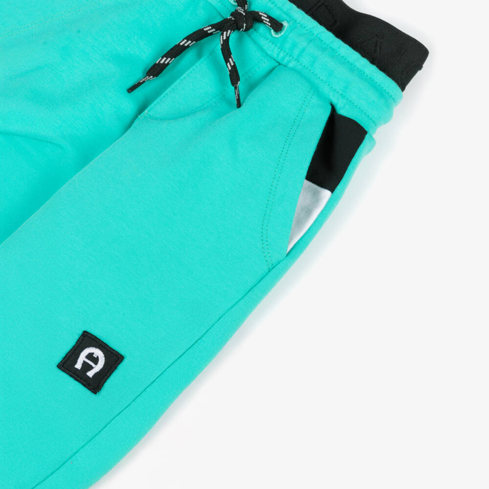 AIGNER-Baby Boys Green Cotton Shorts | Childrensalon