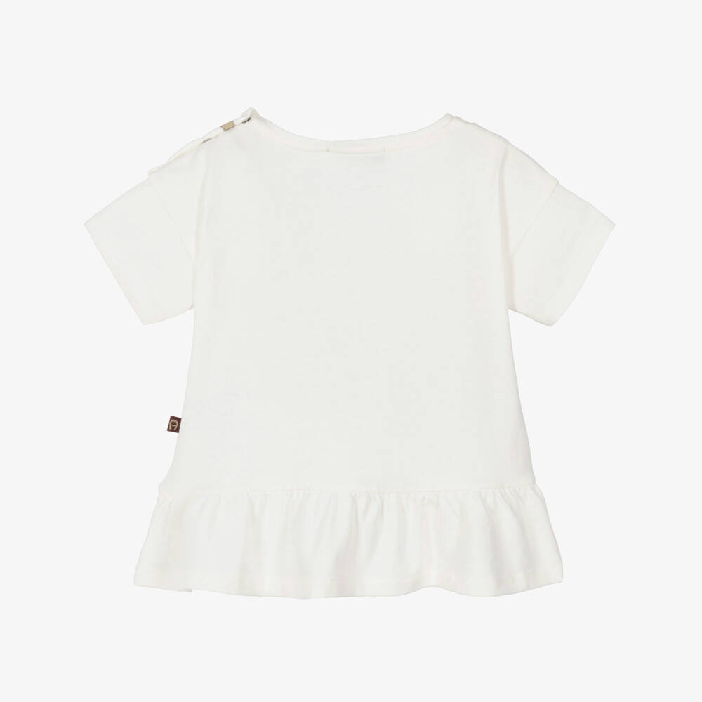 AIGNER-Baby Girls Ivory Crossbody Bag Print T-Shirt | Childrensalon