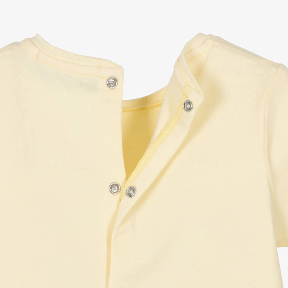 AIGNER-Baby Girls Pale Yellow Crossbody Bag Print Dress | Childrensalon