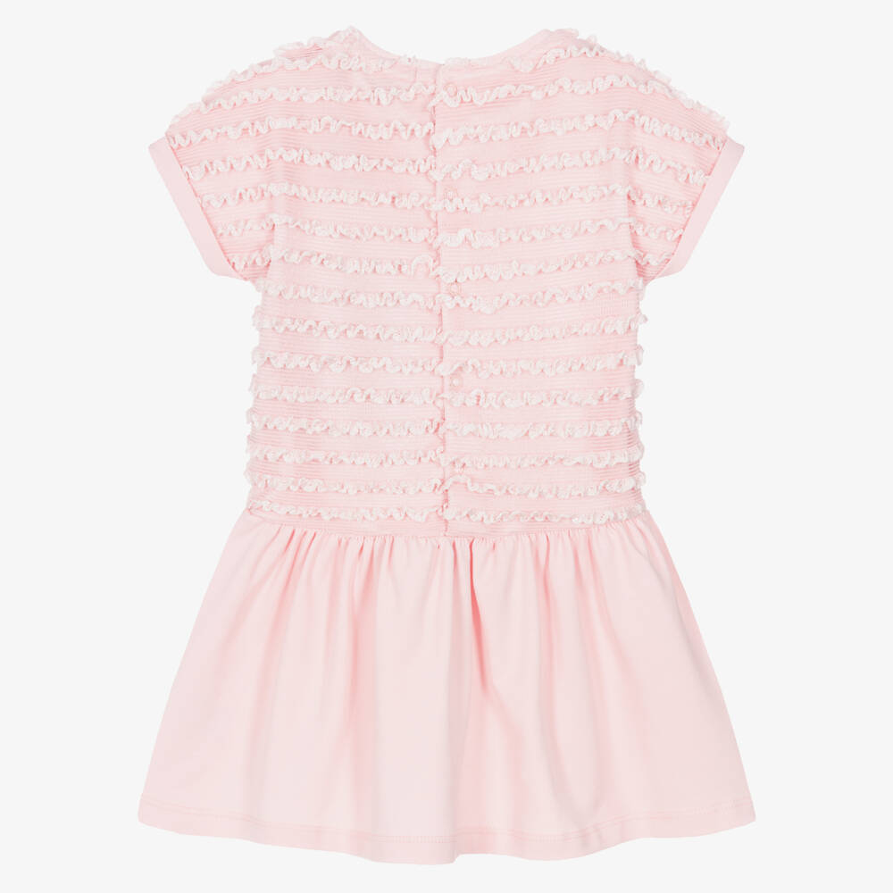 AIGNER-Baby Girls Pink Cotton Frilly Dress | Childrensalon