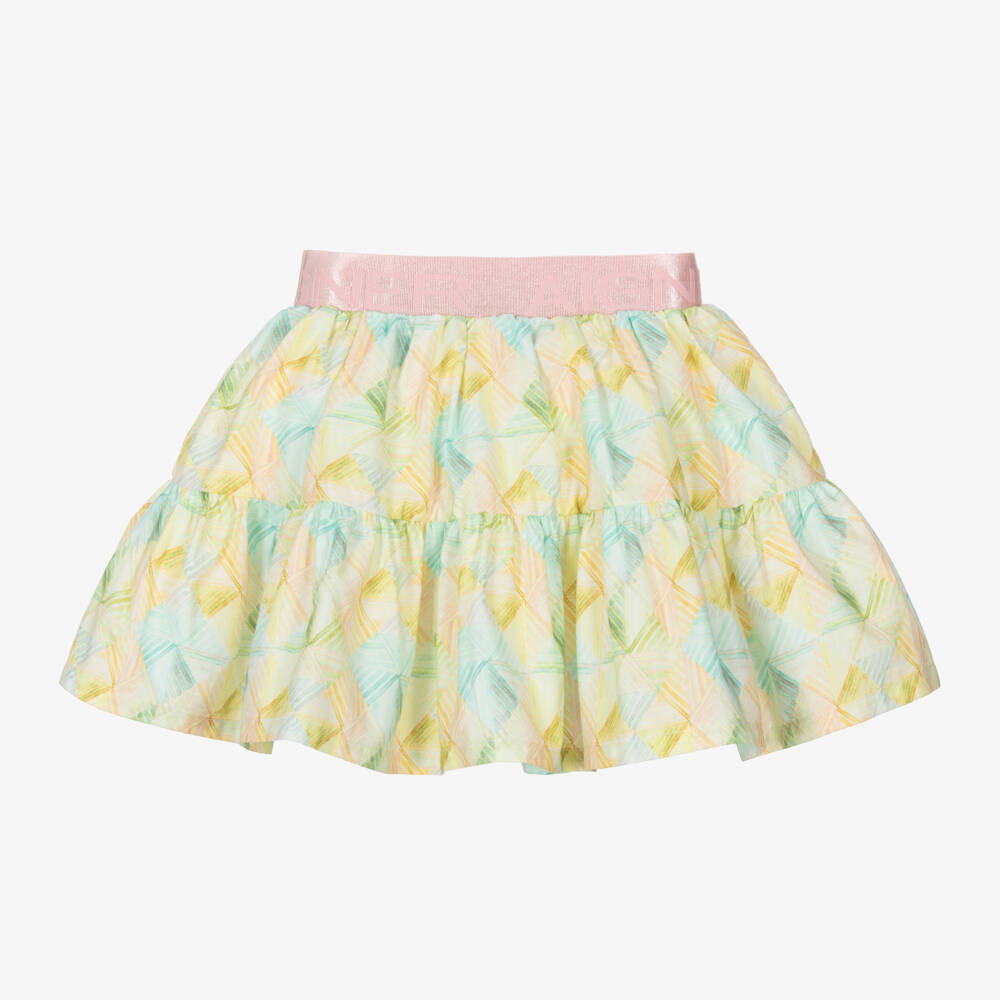 AIGNER-Baby Girls Yellow Cotton Pastel Print Skirt | Childrensalon