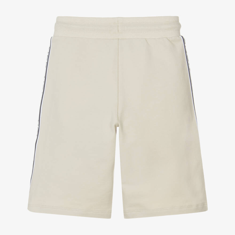 AIGNER-Boys Beige Cotton Jersey Drawstring Shorts | Childrensalon