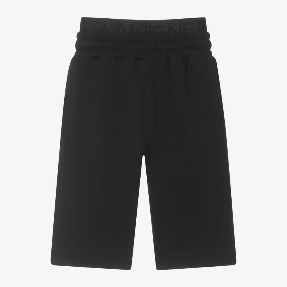 AIGNER- Boys Black Cotton Shorts | Childrensalon