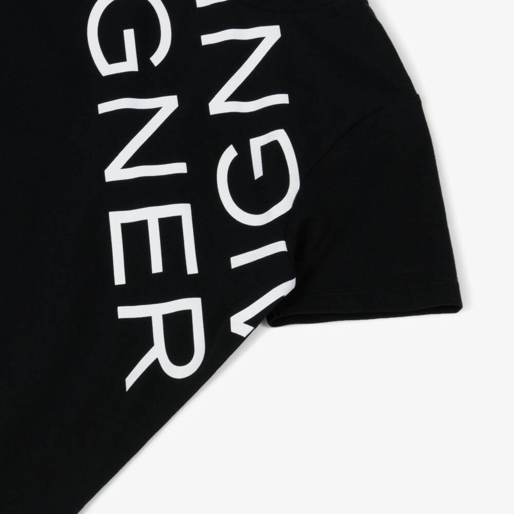 AIGNER-تيشيرت قطن لون أسود وأبيض للأولاد | Childrensalon