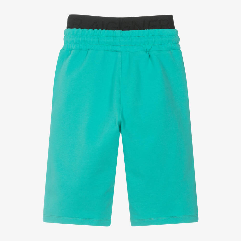 AIGNER-Boys Green Cotton Shorts | Childrensalon