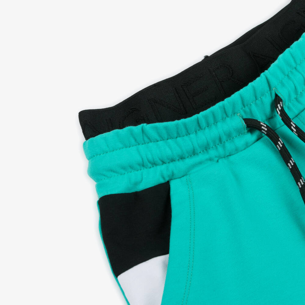 AIGNER-Boys Green Cotton Shorts | Childrensalon