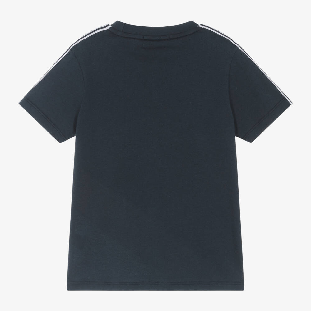 AIGNER-Boys Navy Blue A Horseshoe Cotton T-Shirt | Childrensalon