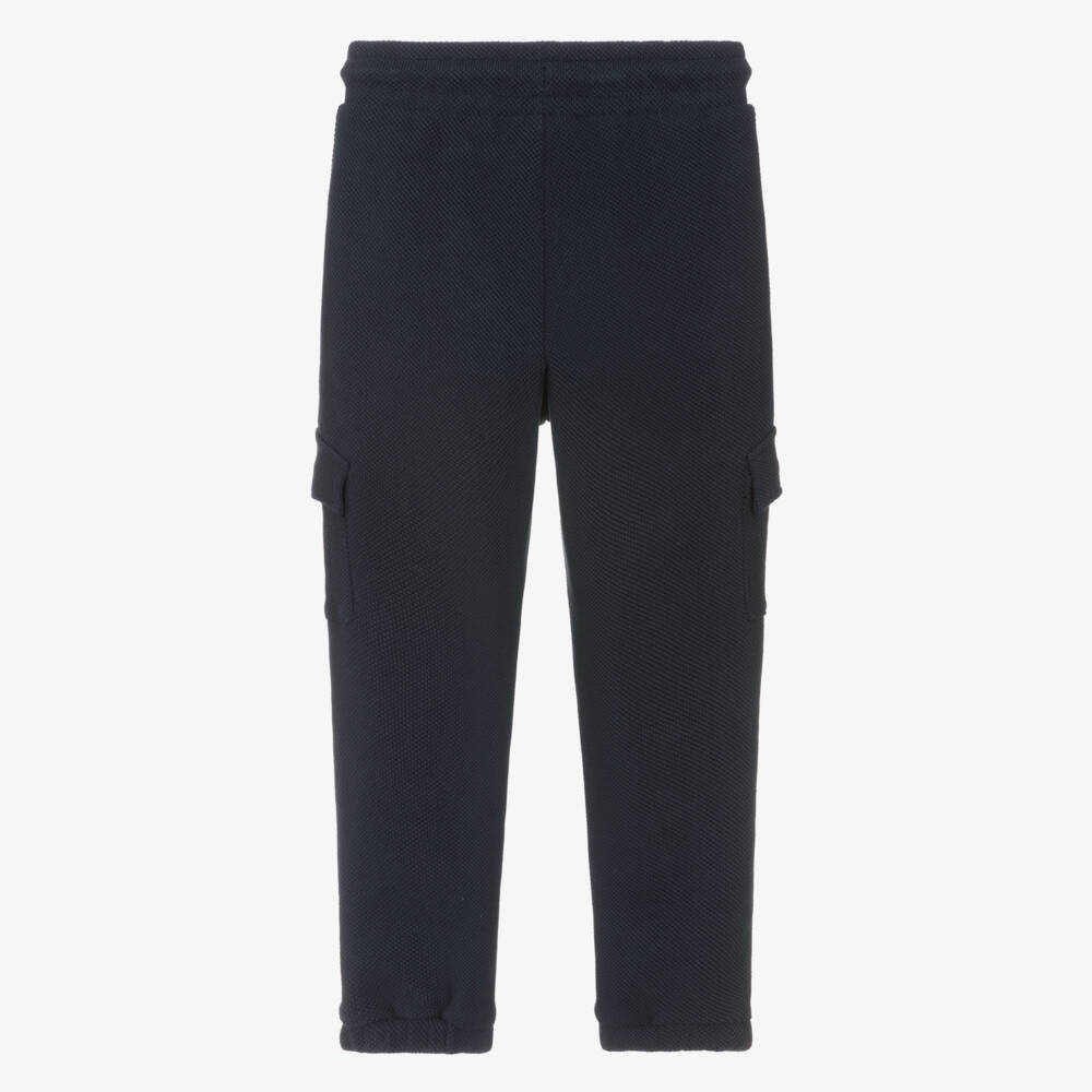 AIGNER-بنطلون رياضي قطن بيكيه لون كحلي للأولاد | Childrensalon