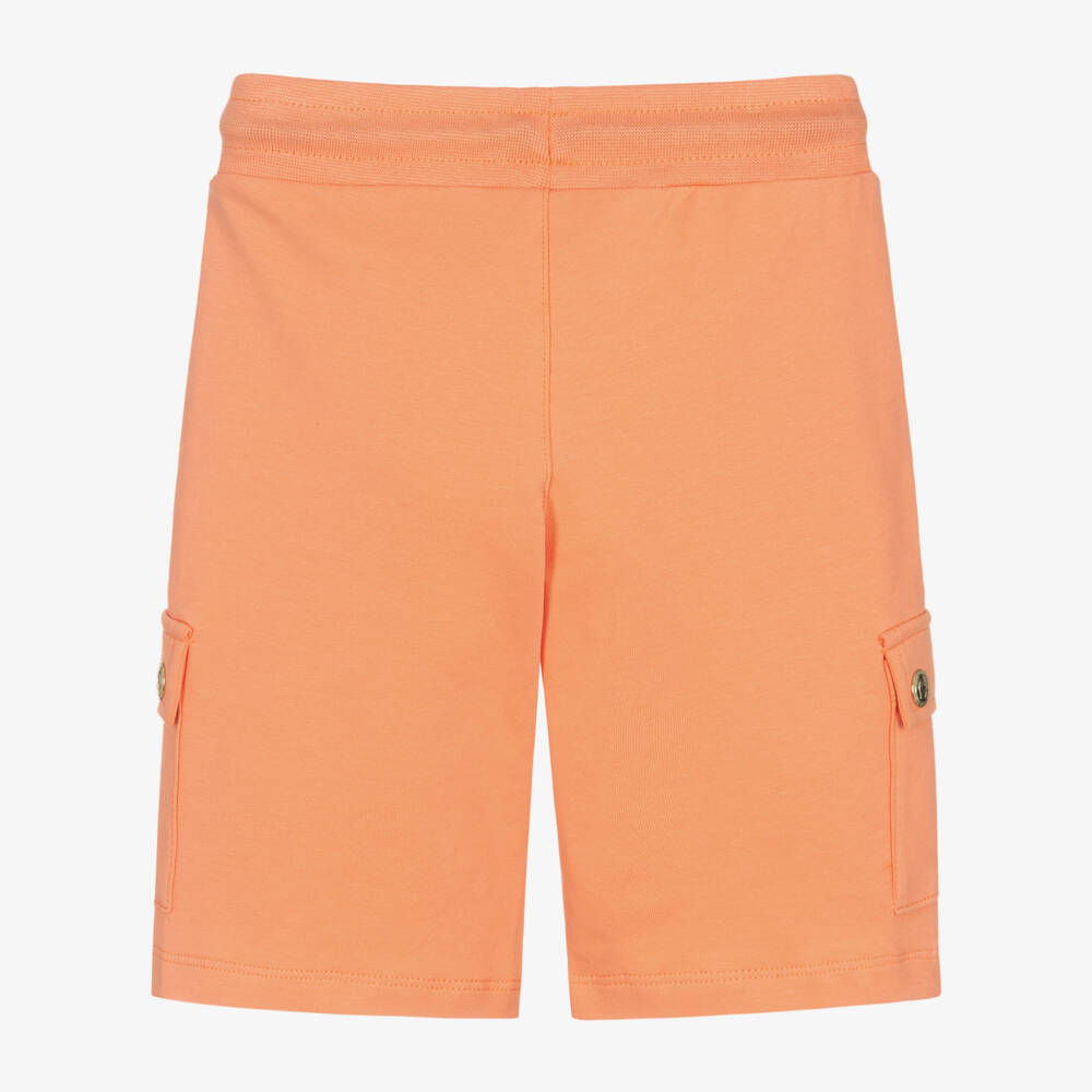 AIGNER- Boys Orange Cotton Jersey Cargo Shorts | Childrensalon
