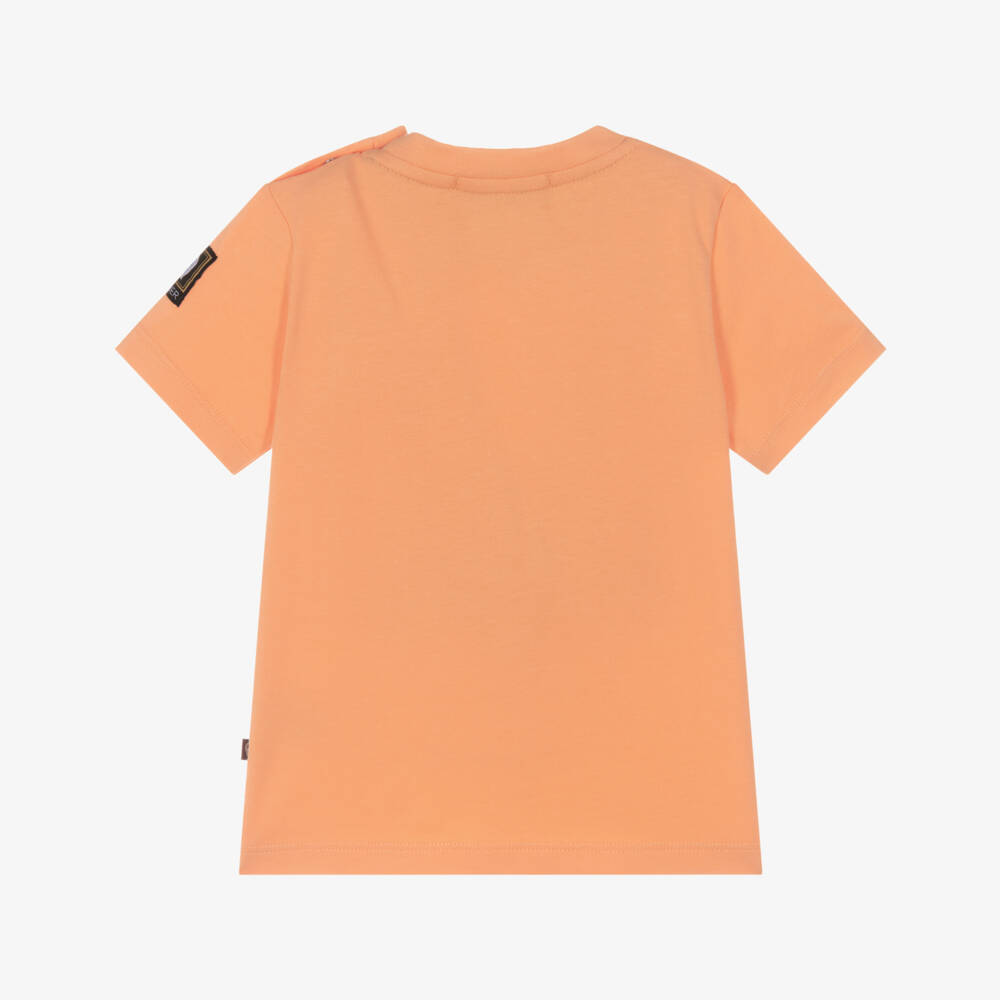 AIGNER-تيشيرت قطن بشعار الماركة لون برتقالي للأولاد | Childrensalon