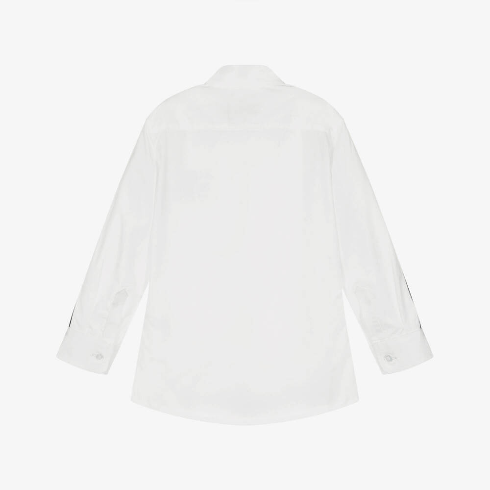 AIGNER-Boys White Cotton Logo Tape Shirt | Childrensalon
