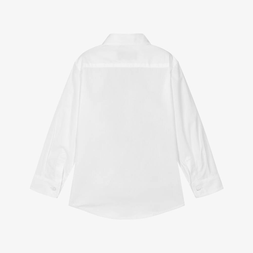 AIGNER-قميص قطن بطبعة شعار لون أبيض للأولاد | Childrensalon